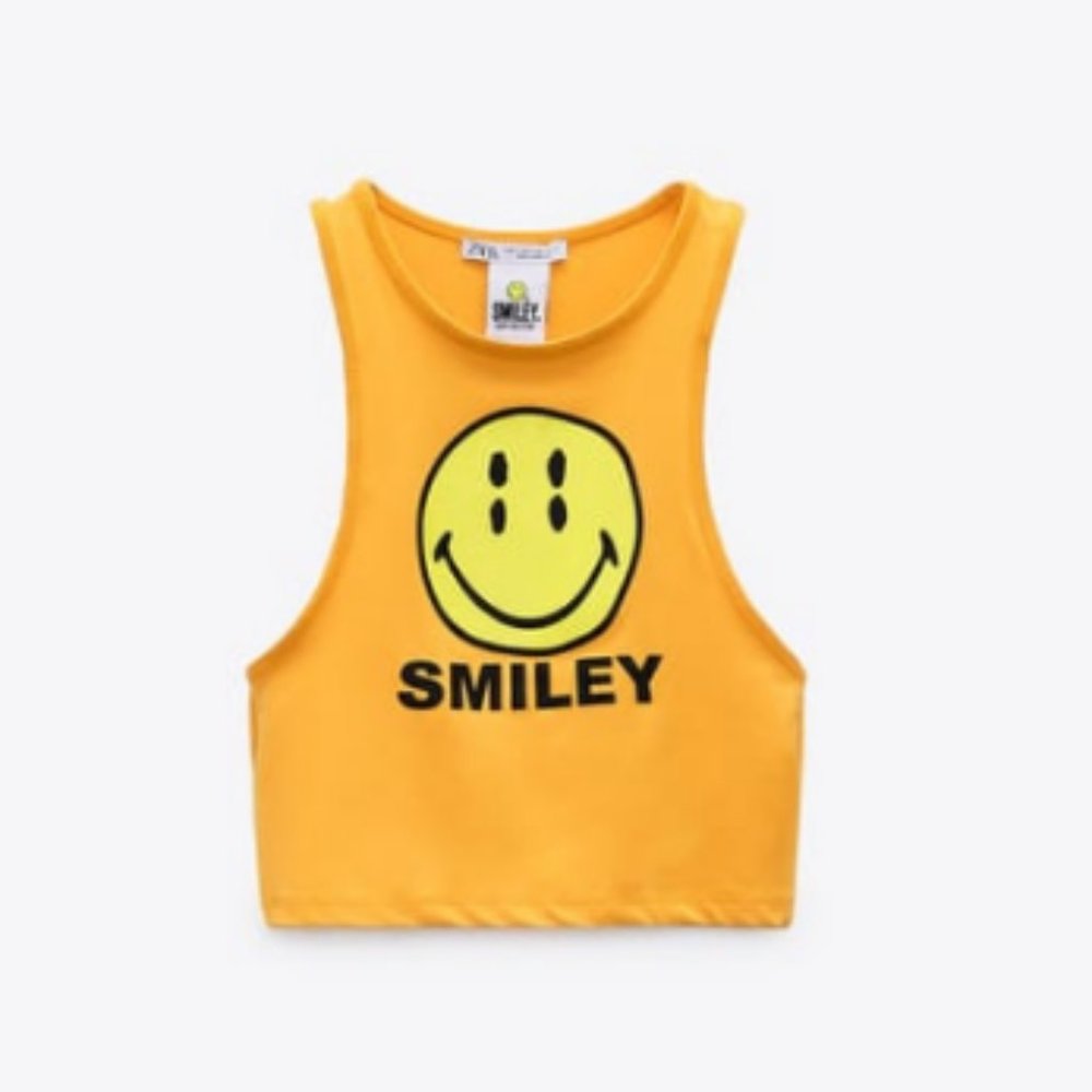 ZARA SMILEY® HAPPY COLLECTION CROP TOP